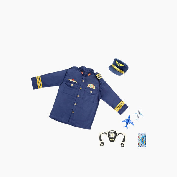 سترة طيار مع قبعة مجموعة أزياء مع لعبة عشوائية