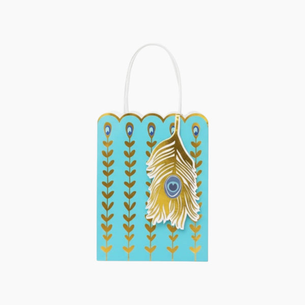 حقيبة هدايا من ريش الطاووس