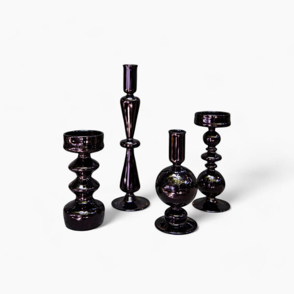 4 Candle Stand Set Abstract Geometric