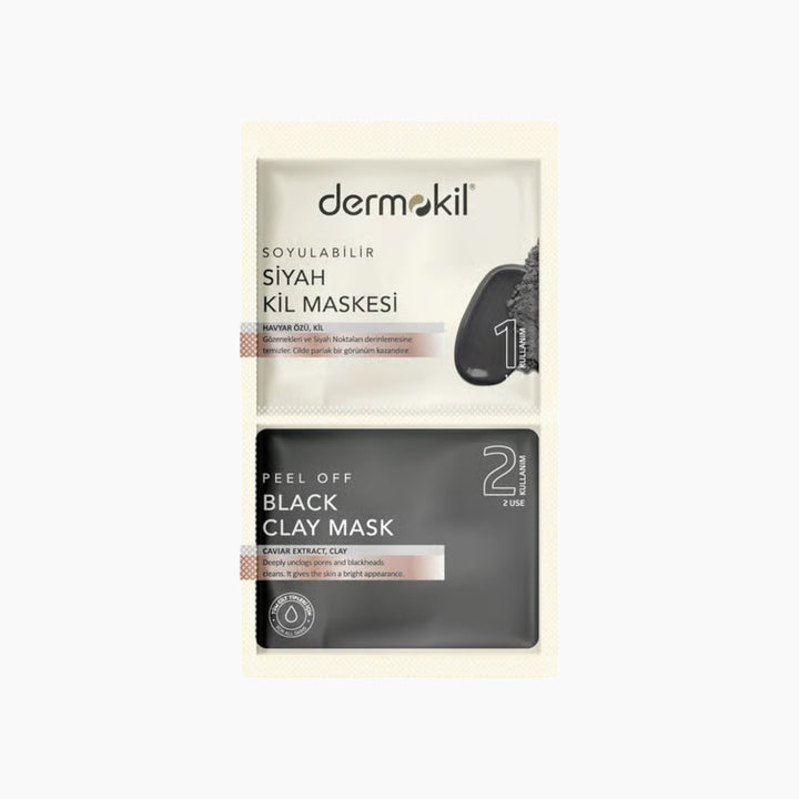 Dermokil 2 x 7.5ml black clay mask with Salicylic Acid