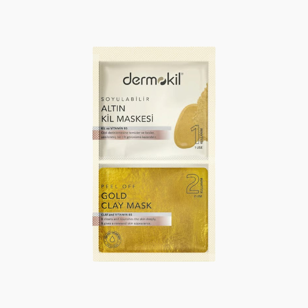 Dermokil 2 x 7.5ml Peel Off Gold clay mask