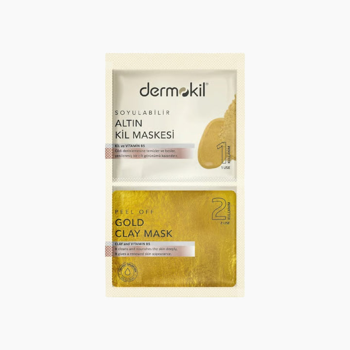 Dermokil 2 x 7.5ml Peel Off Gold clay mask