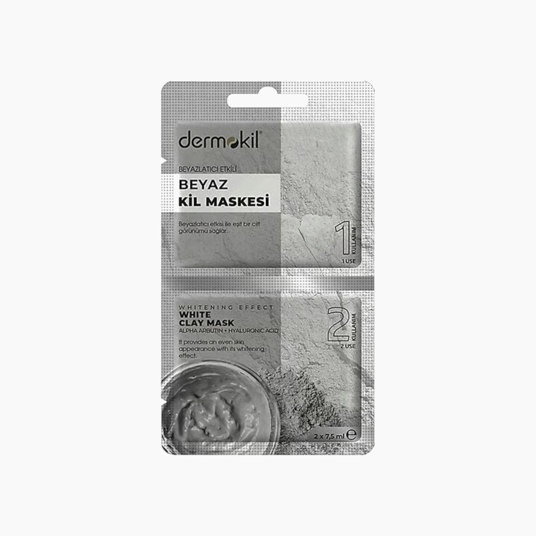Dermokil 2 x 7.5ml white clay mask with Salicylic Acid