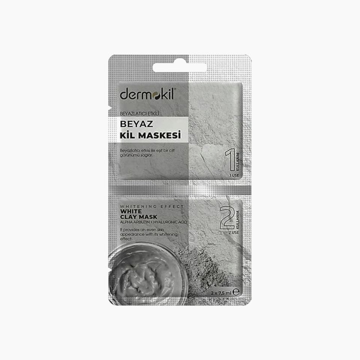 Dermokil 2 x 7.5ml white clay mask with Salicylic Acid