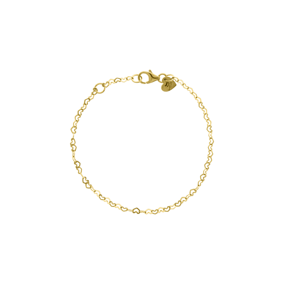 Baby Chic Fine Jewelry Heart Links Chain Bracelet