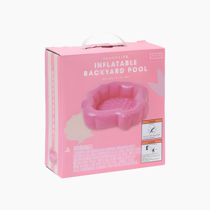SunnyLife Inflatable Backyard Pool Ocean Treasure Rose