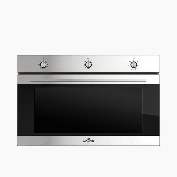 MONDIN Inox and Crystal Gas Oven 90cm Black and Silver