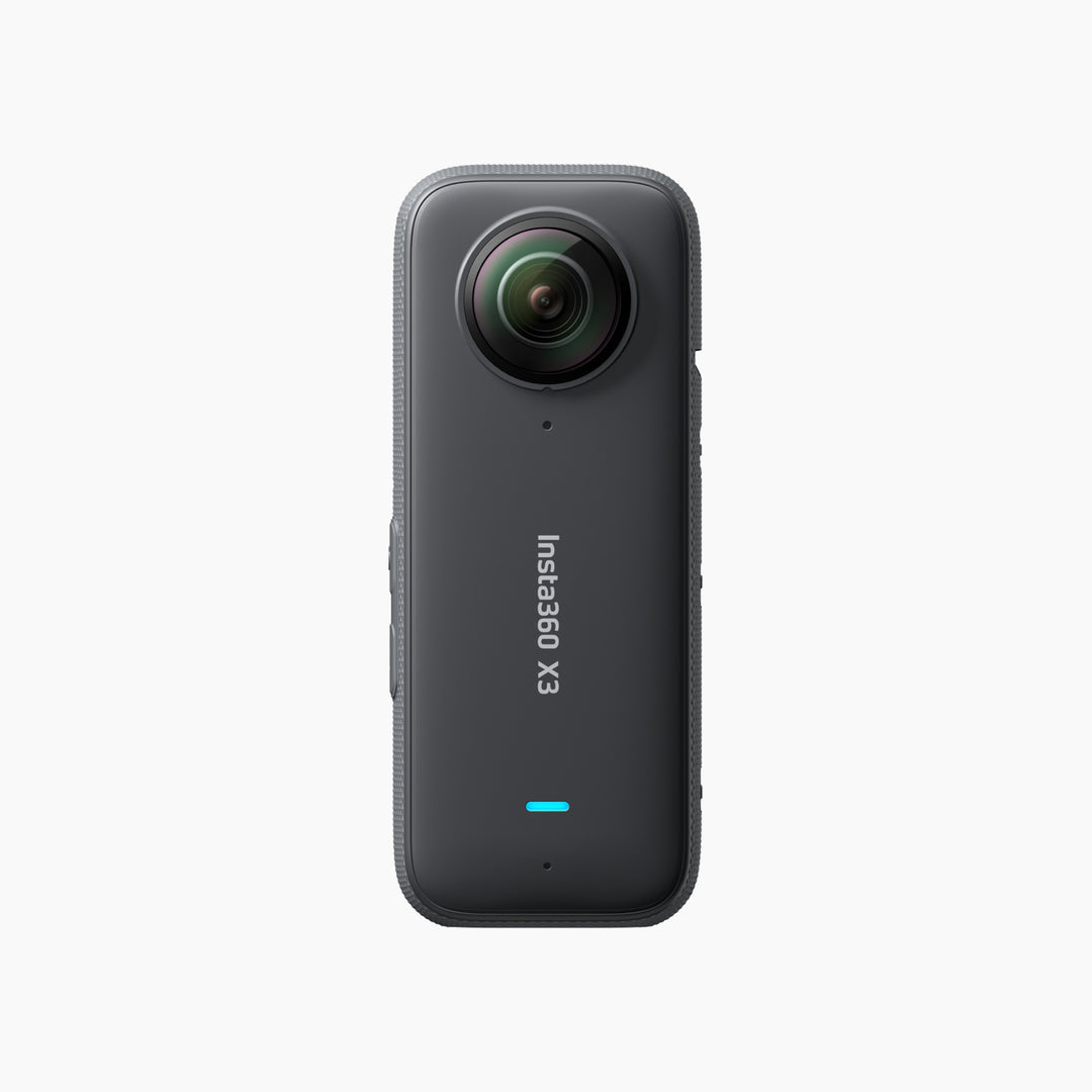 Insta360 X3 360° camera with 1/2" sensor and large touchscreen