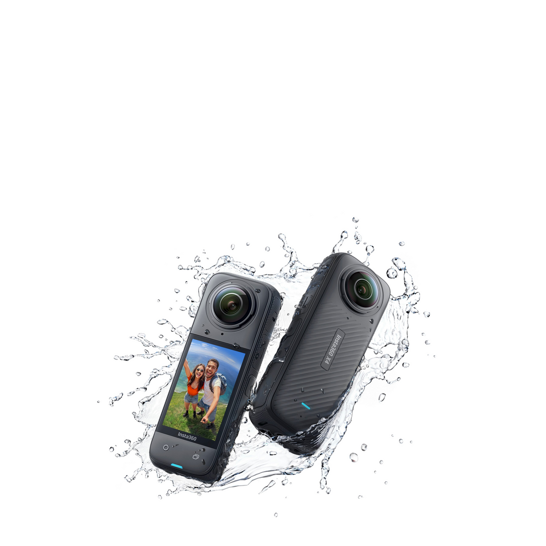 Insta360 X4 360° 8K camera with removable lens guards