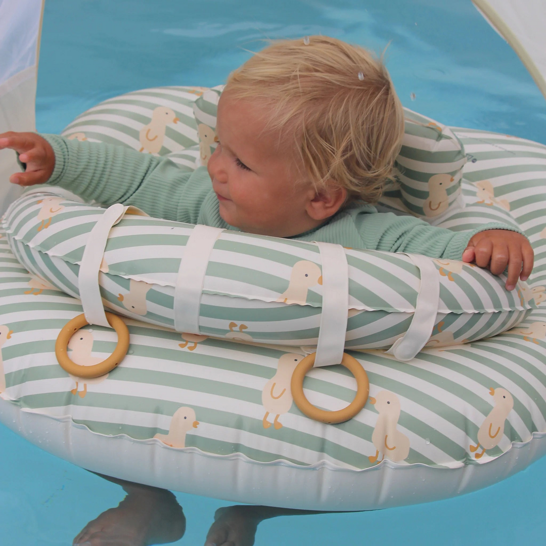SunnyLife interactive baby float with removable canopy