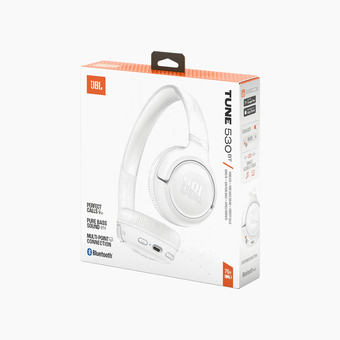 JBL Tune 530BT On-Ear Headphones - White
