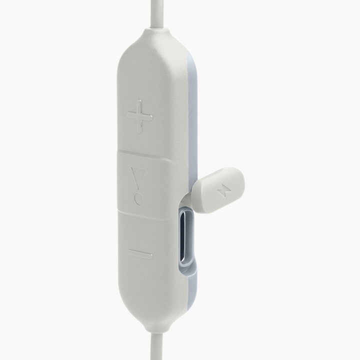 JBL Endurance Run 2 Wired Sports In Ear Headphones Bt White