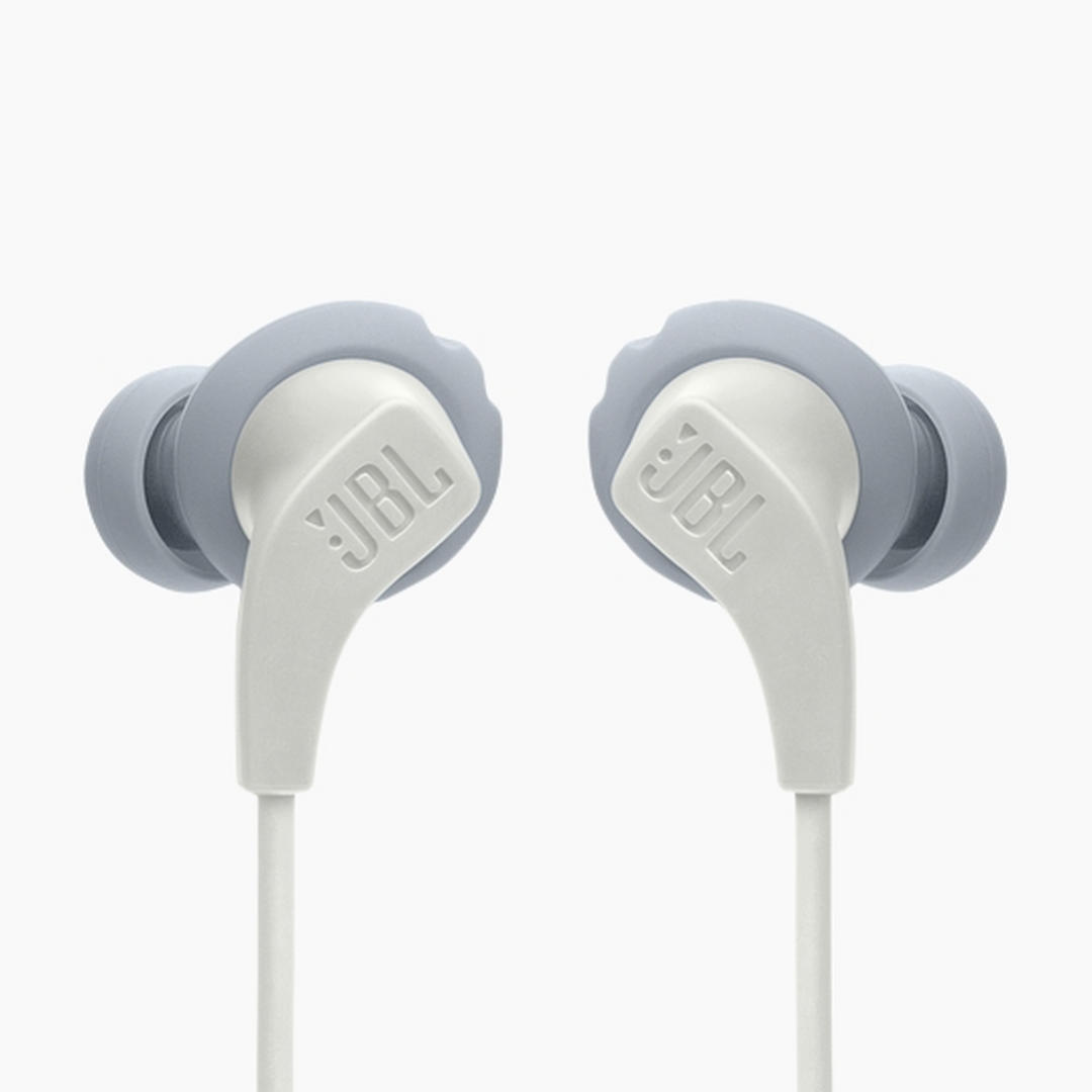 JBL Endurance Run 2 Wired Sports In Ear Headphones Bt White
