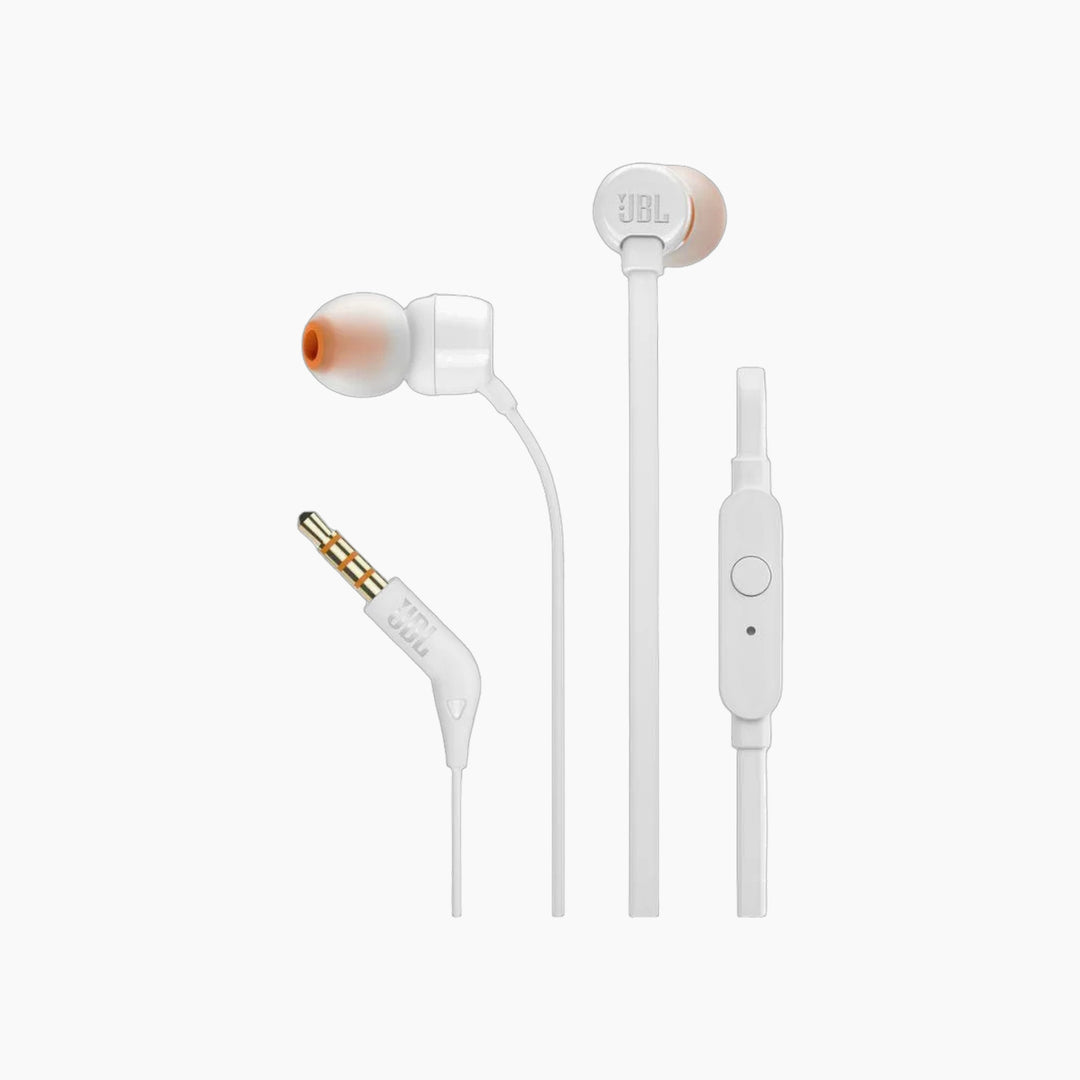 JBL Tune 110 Wired In Ear Headphones White