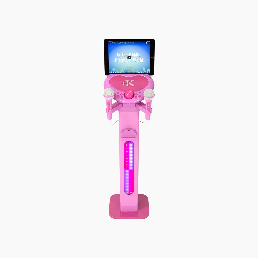 Jhs Bluetooth Kids Singalong Pedestal Karaoke Machine Pink