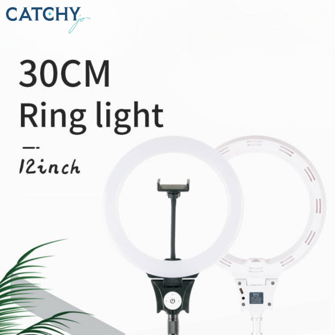 JMARY FM-12R 30cm ring light with stepless dimming