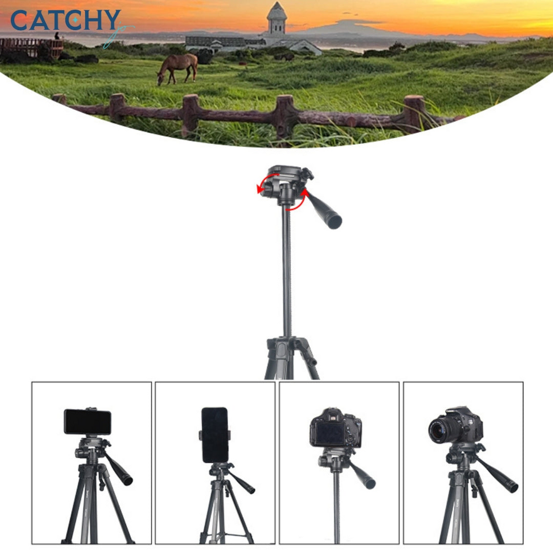 JMARY KP-2201 Tripod with Pan Head and Ring Light Head (1.7M)
