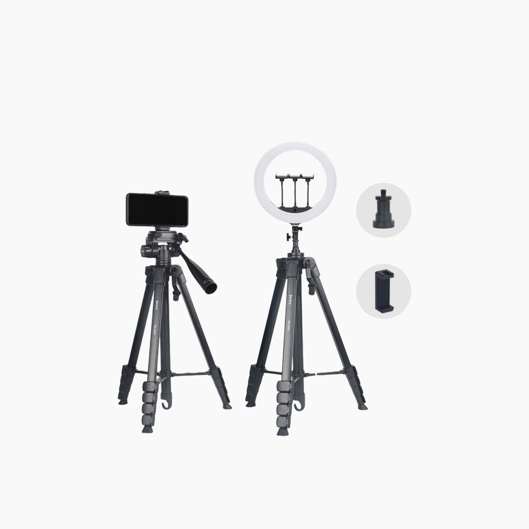 JMARY KP-2201 Tripod with Pan Head and Ring Light Head (1.7M)