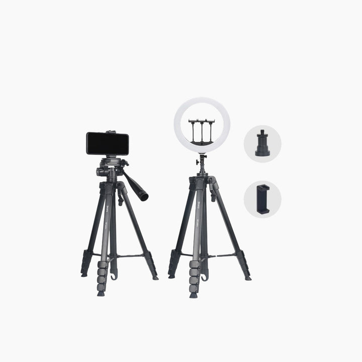 JMARY KP-2201 Tripod with Pan Head and Ring Light Head (1.7M)