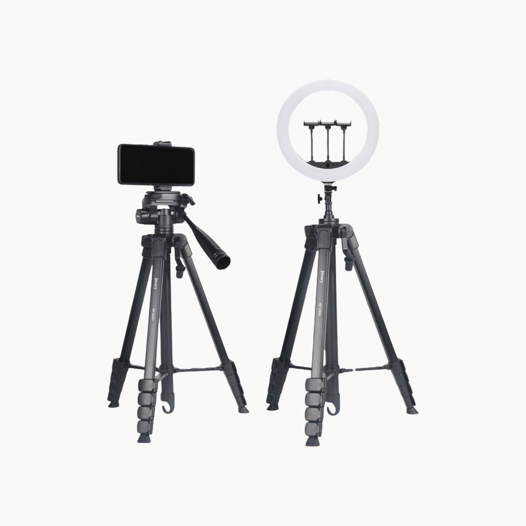 JMARY KP-2201 Tripod with Pan Head and Ring Light Head (1.7M)