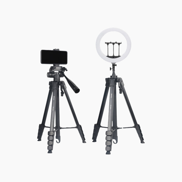 JMARY KP-2201 Tripod with Pan Head and Ring Light Head (1.7M)