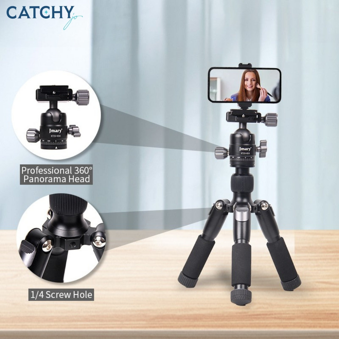 JMARY KT25+H30 mini tripod, 0.73kg, 16.5cm folded height