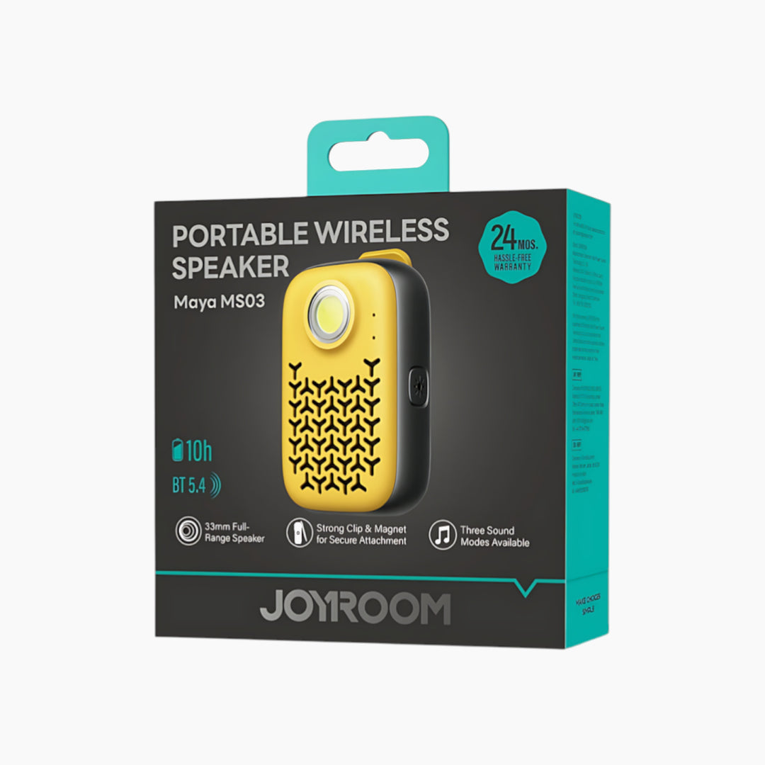JOYROOM JR-MS03 mini portable Bluetooth speaker with clip and magnet