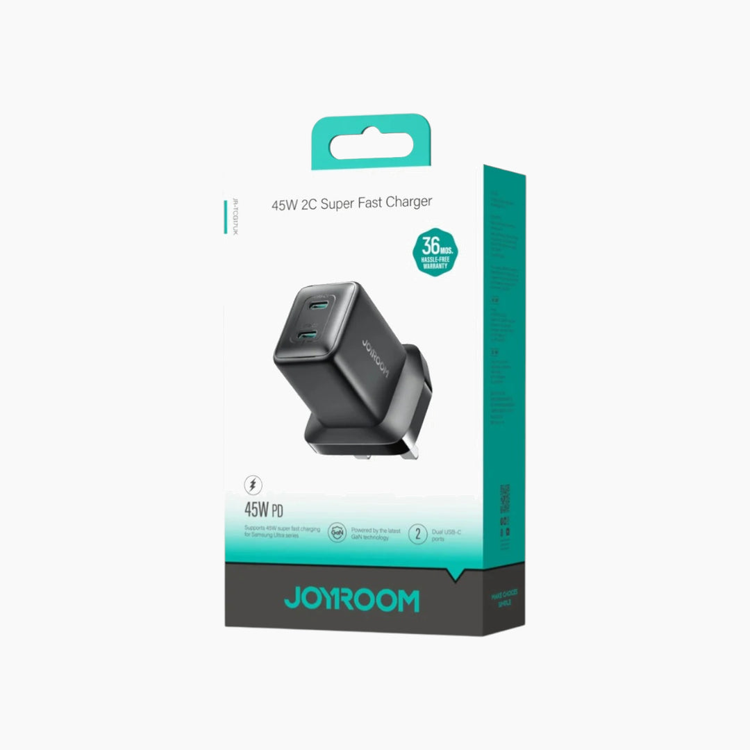 JOYROOM JR-TCG17 UK fast charging adapter with two Type-C ports