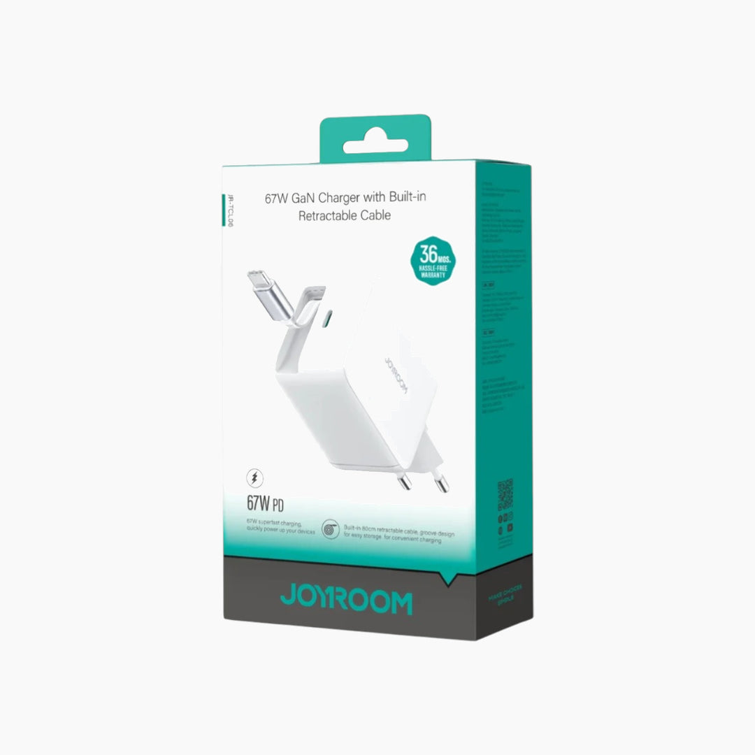 JOYROOM JR-TCL06 GaN charger adapter with retractable cable