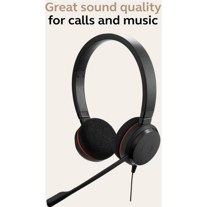 Jabra Evolve 20 SE - Professional Headset for Calls and Audio