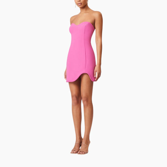 فستان جانيل القصير بدون حمالات