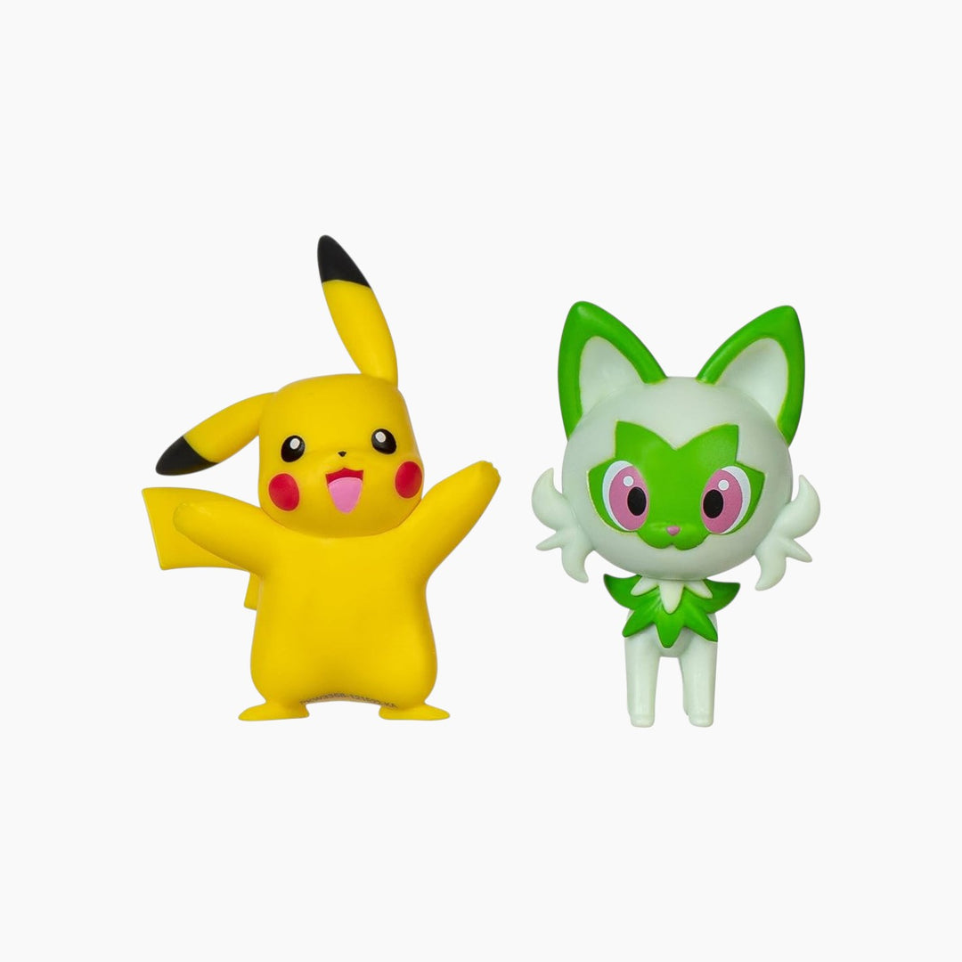 Jazwares Pokemon Battle Figures Generation Ix 2 Pack- Sprigatito &amp; Pikachu - 11,43 X 6,35 X 17,78 Cm
