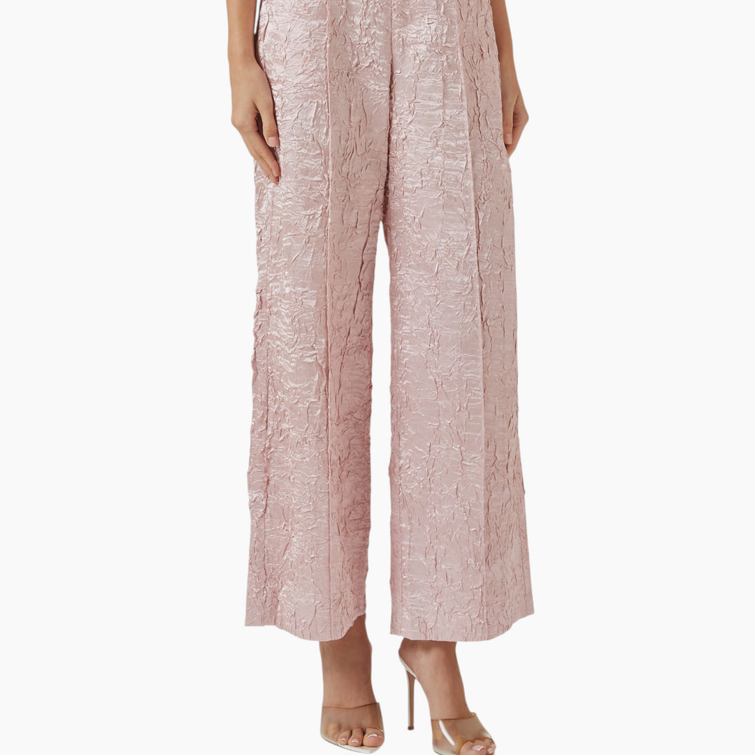 Elliatt Joesphine Top &amp; Pants Set in Embossed Satin 2 Pcs