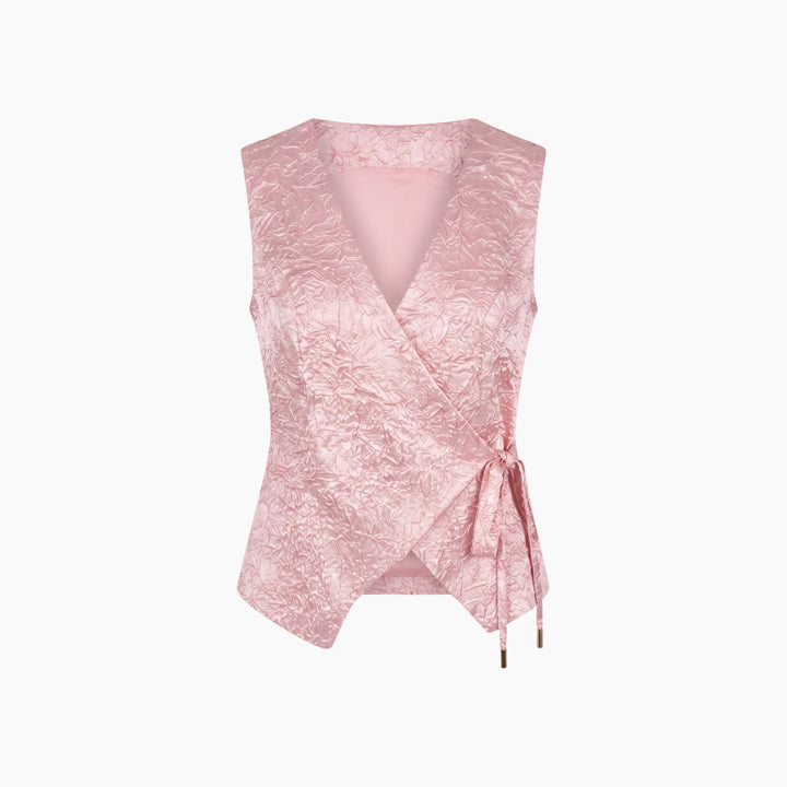 Elliatt Joesphine Top &amp; Pants Set in Embossed Satin 2 Pcs