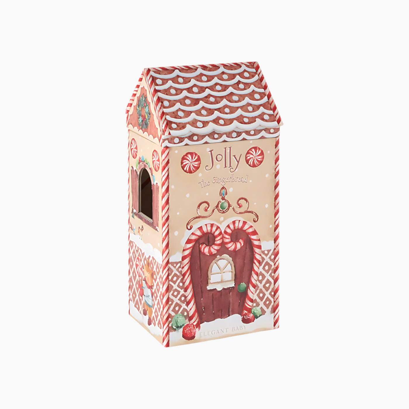 Elegant Baby Jolly' Gingerbread Knit Toy In Gift Box