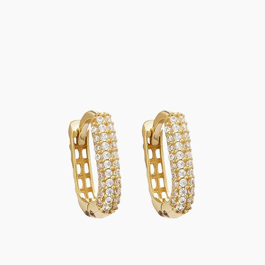 Joy Jewels Rounded Square Hoops Earrings