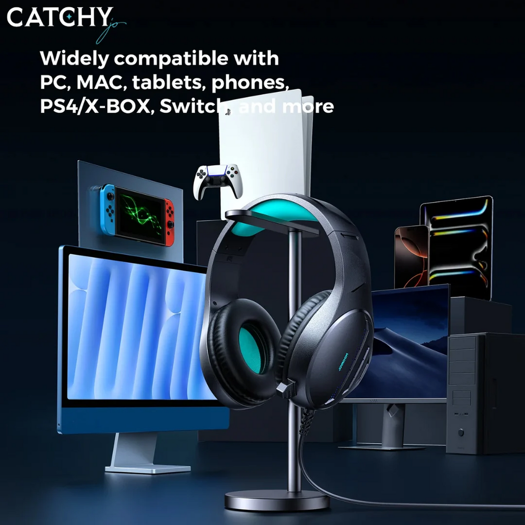 JOYROOM JR-HG2 gaming headset with ice blue lighting