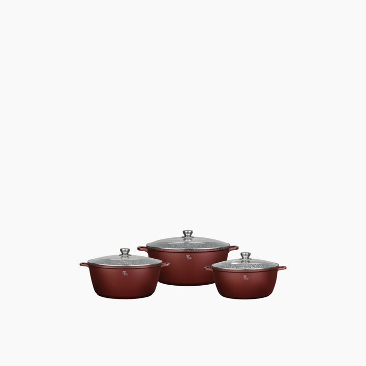 Berlinger Haus Jumbo Cookware Set, 6 Pieces - Sierra Stone