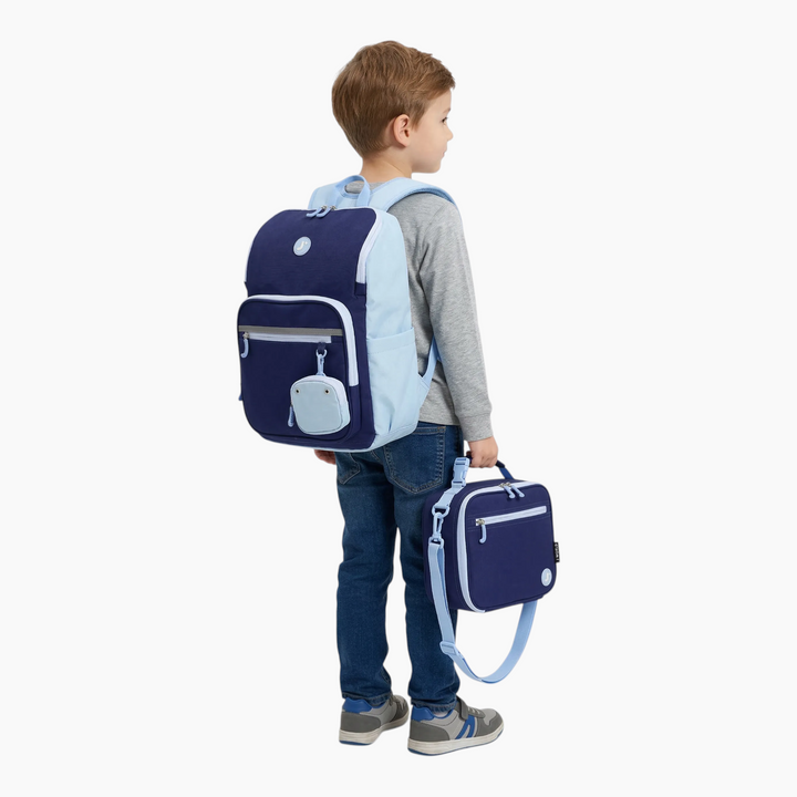 J WORLD Junior Backpack With Lunch Box For School