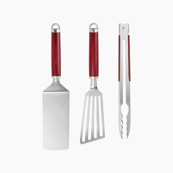 KitchenAid 3-Piece Empire Red - Indoor Grilling Set 