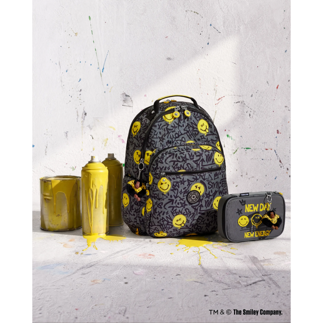 Kipling 100 Pens Smw Happy Face Pencil Case