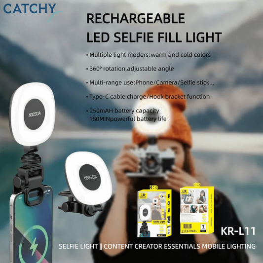 إضاءة سيلفي LED قابلة للشحن KOOSDA KR-L11