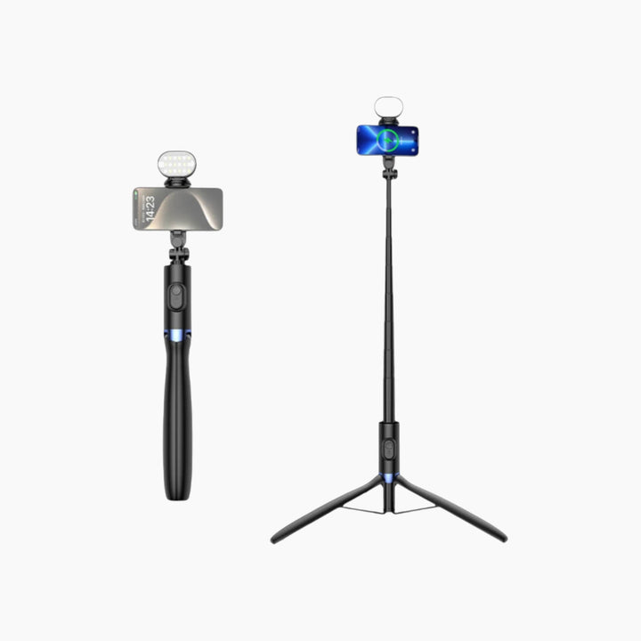 KOOSDA KS-L20S Phone Selfie Stick Tripod With Remote &amp; Light (1.8M)