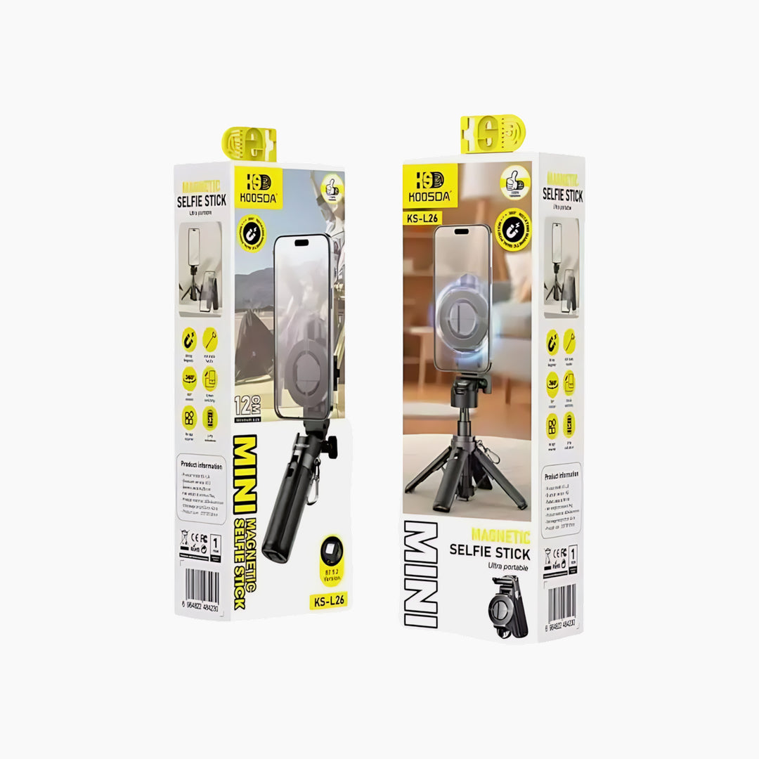 KOOSDA KS-L26 retractable Bluetooth selfie stick with 360-degree rotation