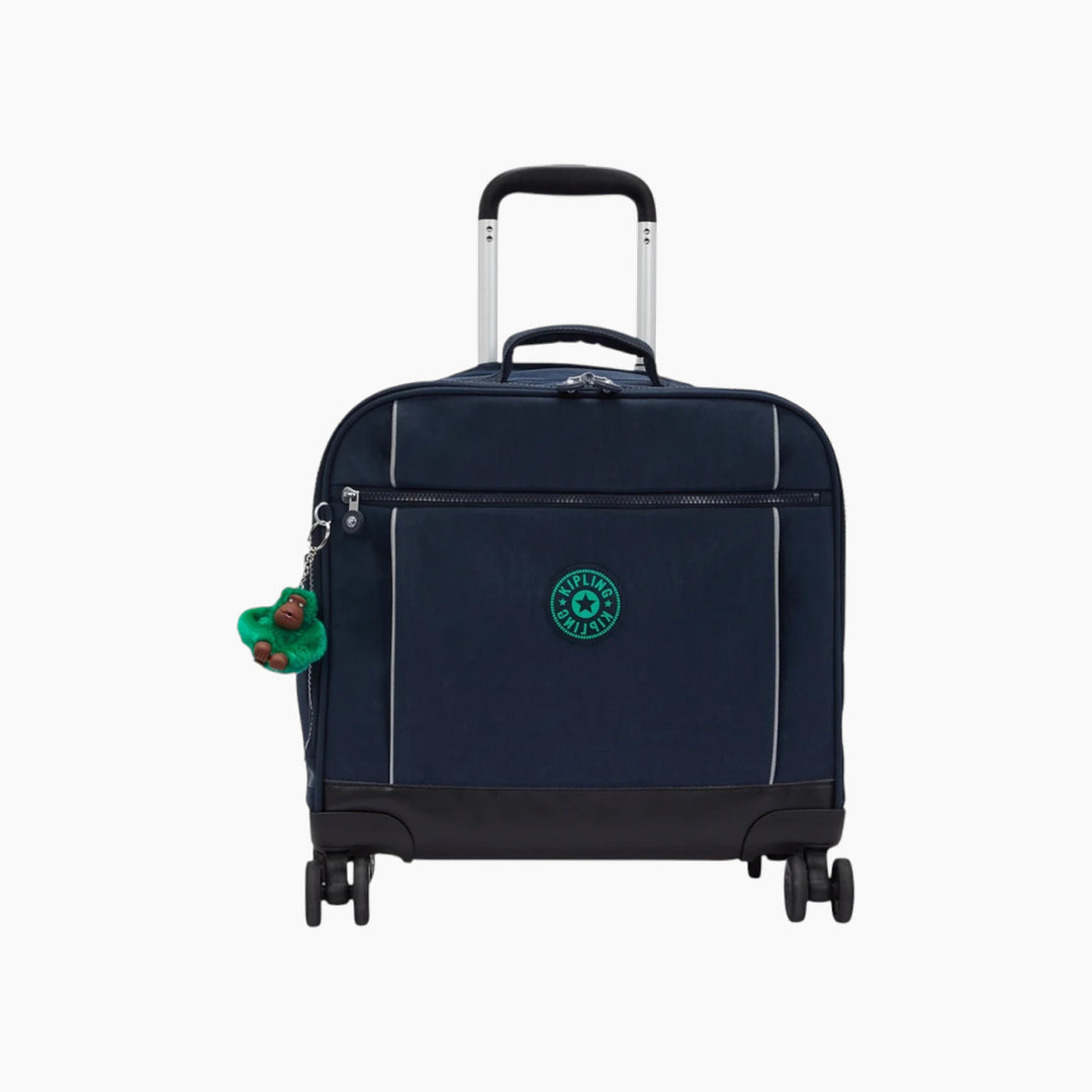 Kipling New Storia 4-wheeled school bag in Blue Green Block