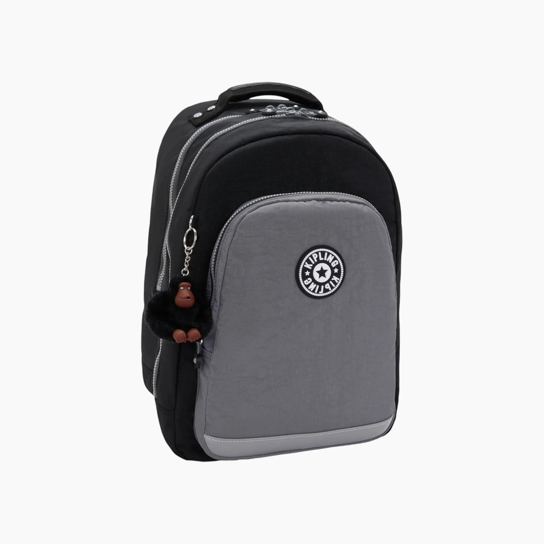 Kipling Class Room backpack with padded laptop sleeve and monkey keychain