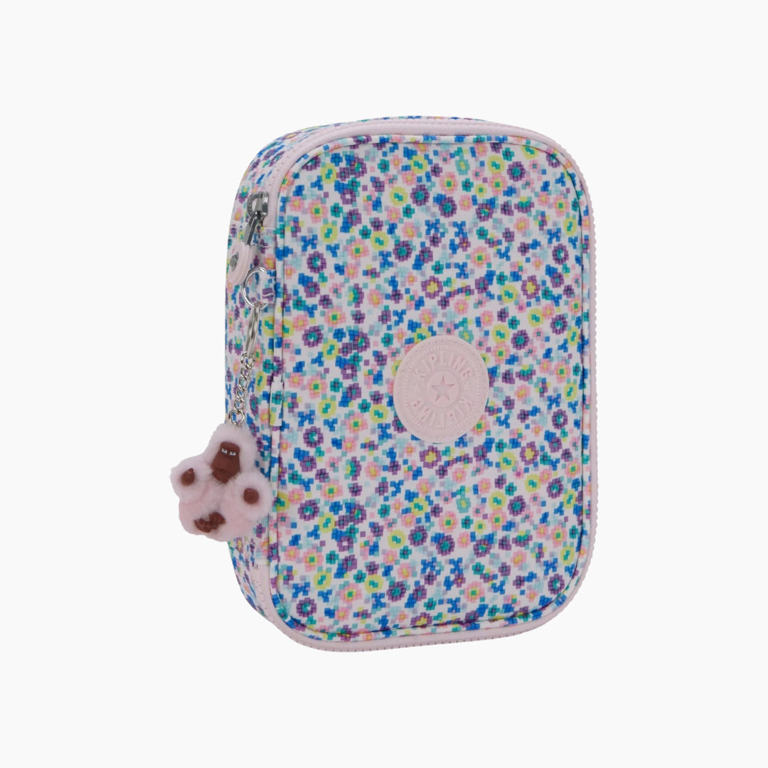 Kipling 100 Pens Pen Case with 26 elastic loops and monkey keychain
