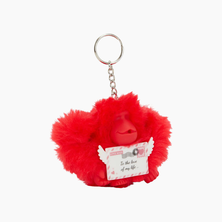 Kipling Valentine Letter Monkey Keychain
