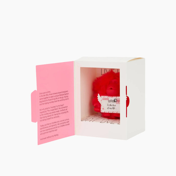 Kipling Valentine Letter Monkey Keychain