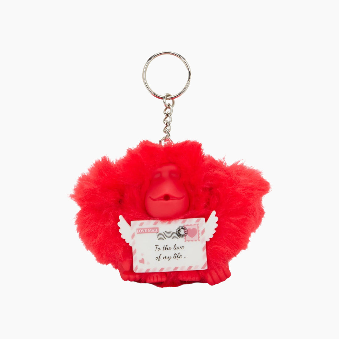 Kipling Valentine Letter Monkey Keychain